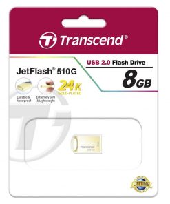 Transcend's JetFlash®510G USB 2.0 Type A connectors Flash Drive 8 GB Vàng Gold