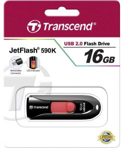 Transcend's JetFlash®590 USB 2.0 Type A connectors Flash Drive 16 GB Đen Black