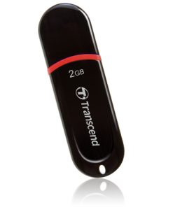 Transcend's JetFlash®300 USB 2.0 Type A connectors Flash Drive 2 GB Đen Black