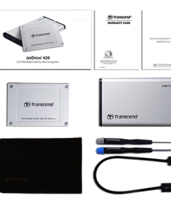 Transcend's JetDrive™ 420 SSD Synchronous MLC 240 GB SATA III 6Gb/s upgrade kit USB 3.0 cho MacBook Pro, MacBook, hoặc Mac mini