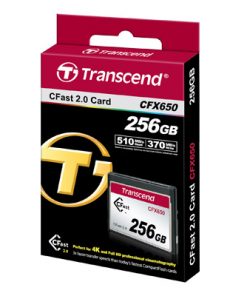 Thẻ nhớ Transcend's CFast 2.0 CFX650 Memory Cards MLC NAND 256 GB