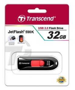 Transcend's JetFlash®590 USB 2.0 Type A connectors Flash Drive 32 GB Đen Black