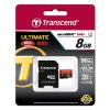 Thẻ nhớ microSD 8 GB Transcend's microSDHC Class 10 UHS-I 600x (Ultimate) kèm adapter