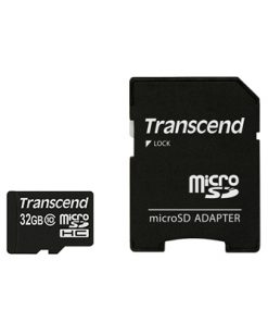 Thẻ nhớ microSD 32 GB Transcend's microSDHC Class 10 (Premium) 200x with adapter
