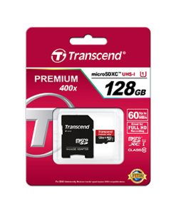 Thẻ nhớ microSD 128 GB Transcend's microSDXC Class 10 UHS-I 400x (Premium) kèm adapter