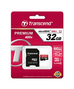 Thẻ nhớ microSD 32 GB Transcend's microSDHC Class 10 UHS-I 400x (Premium) kèm adapter