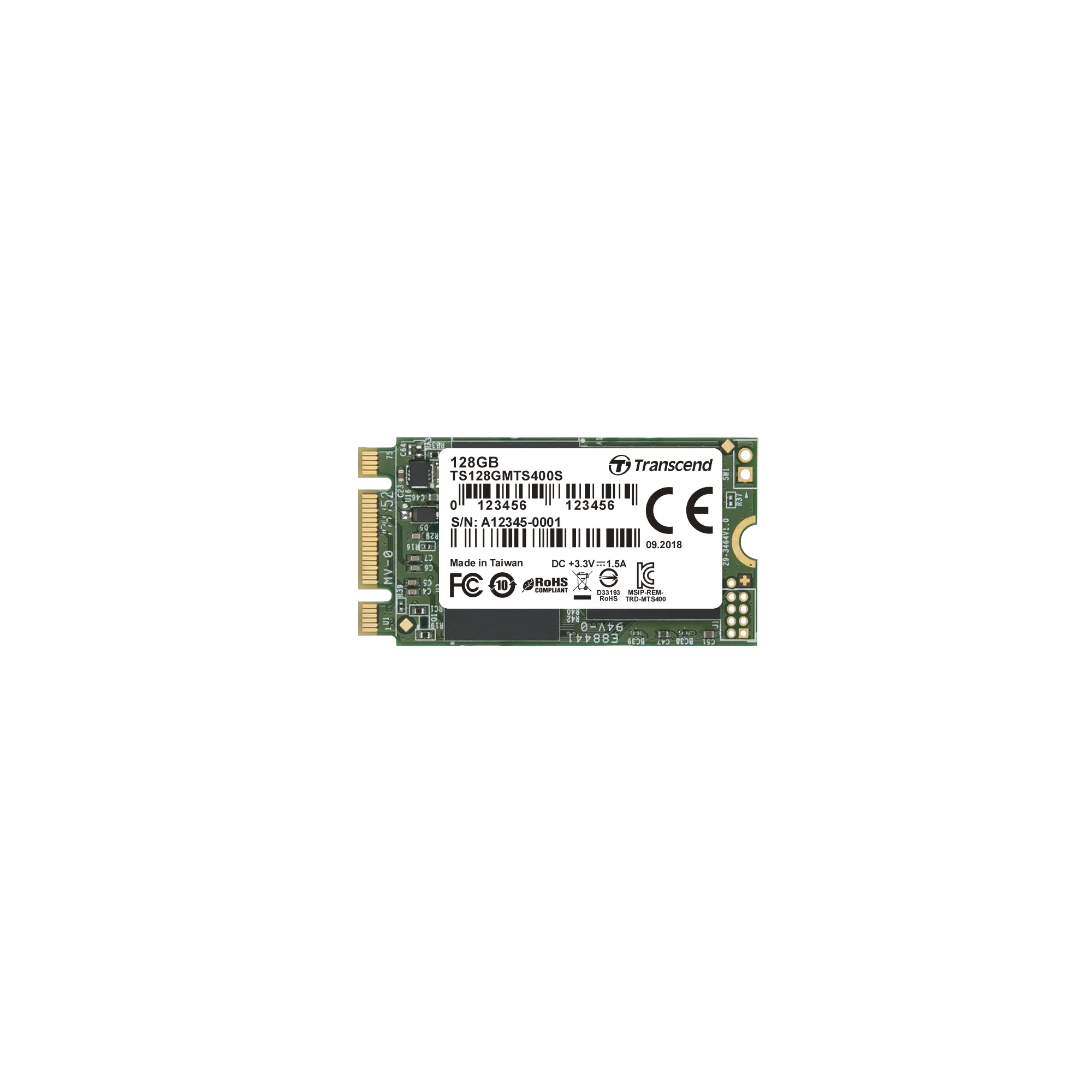 Transcend’s SATA III 6Gb/s M.2 SSD 400S 128GB MLC NAND