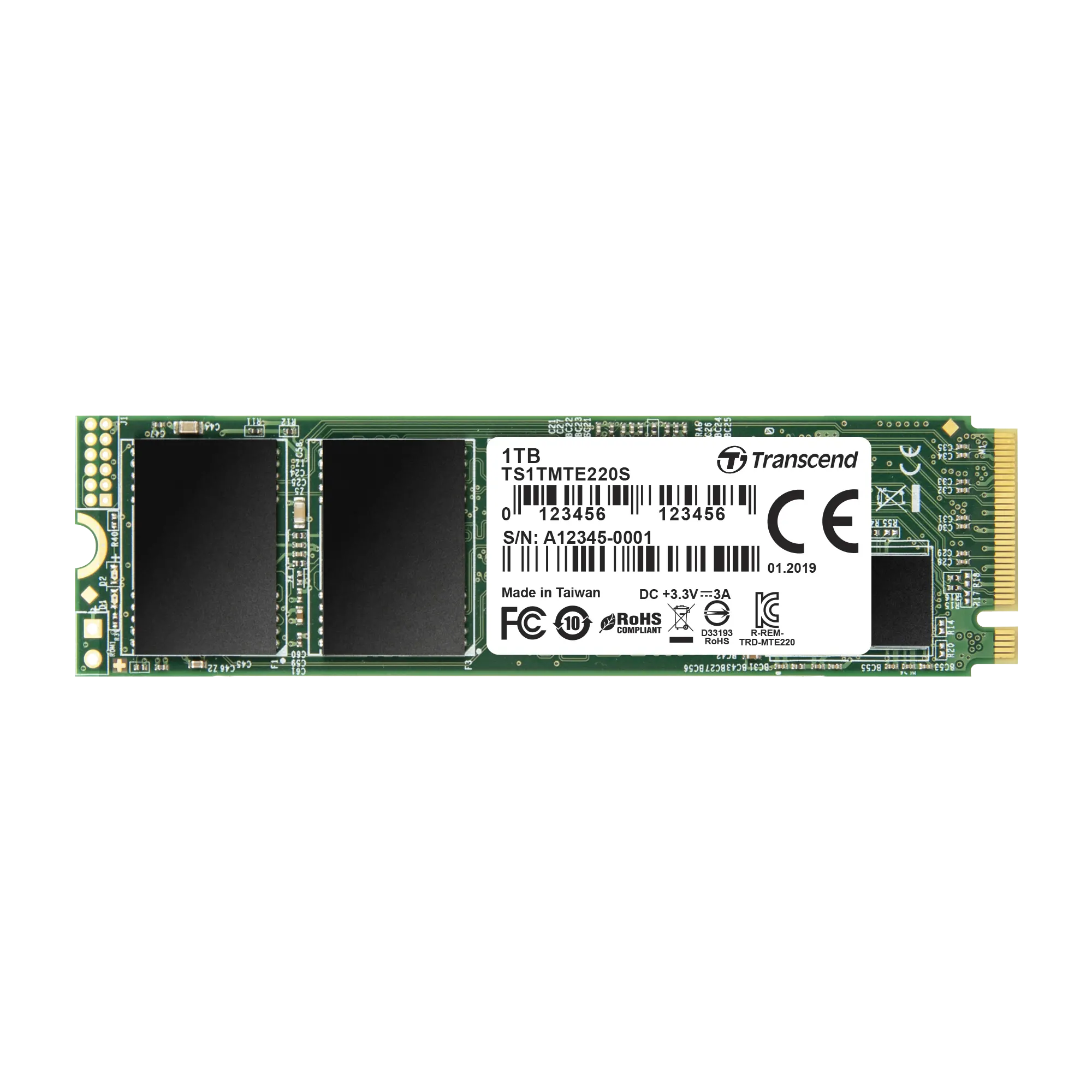 Transcend's PCIe SSD 220S NVMe 1TB 3D NAND