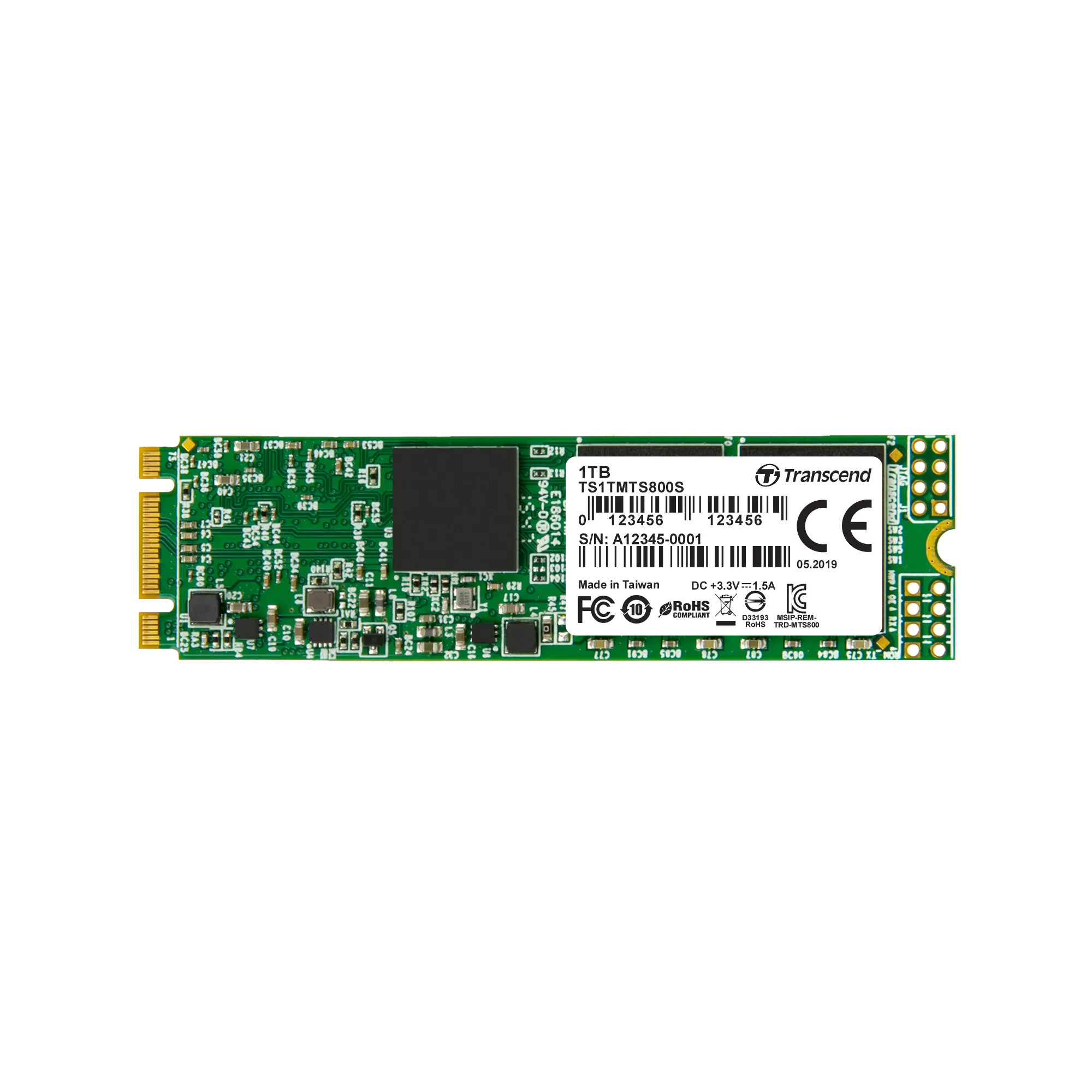 Transcend's SATA III 6Gb/s M.2 SSD 800S 1TB MLC NAND