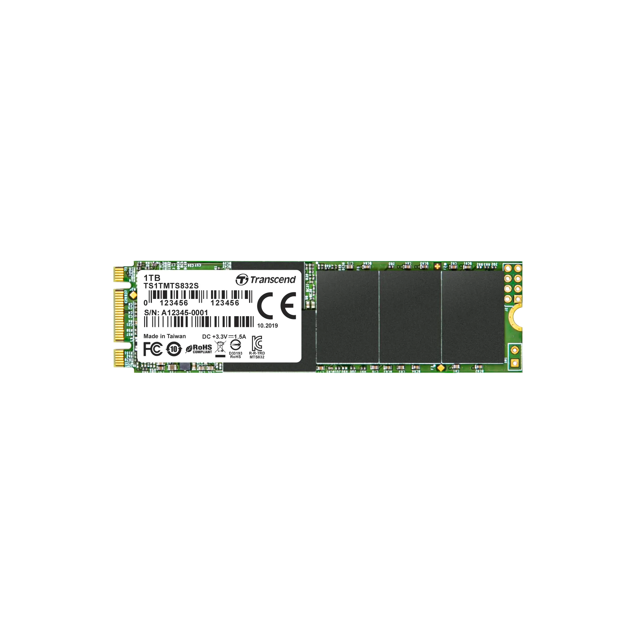 Transcend's SATA III 6Gb/s M.2 SSD 832S 1TB 3D NAND