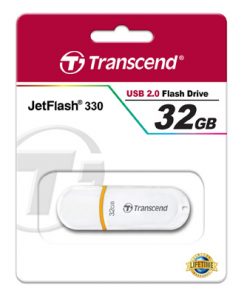 Transcend's JetFlash®330 USB 2.0 Type A connectors Flash Drive 32 GB Trắng White