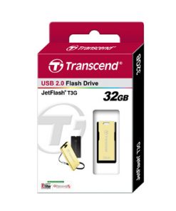 Transcend's JetFlash®T3 ultra-slim USB flash drive 32 GB GOLD