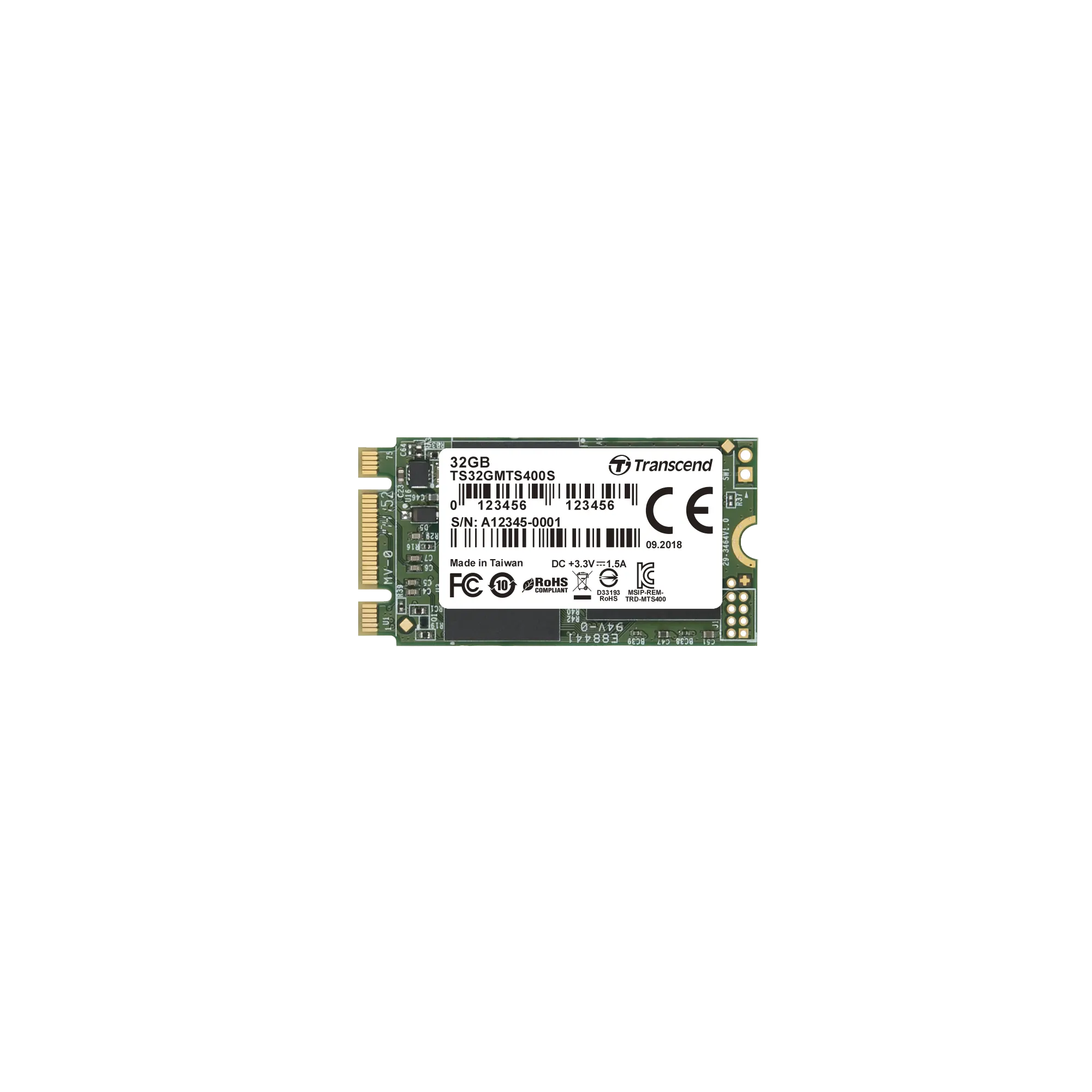 Transcend's SATA III 6Gb/s M.2 SSD 400S 32GB MLC NAND