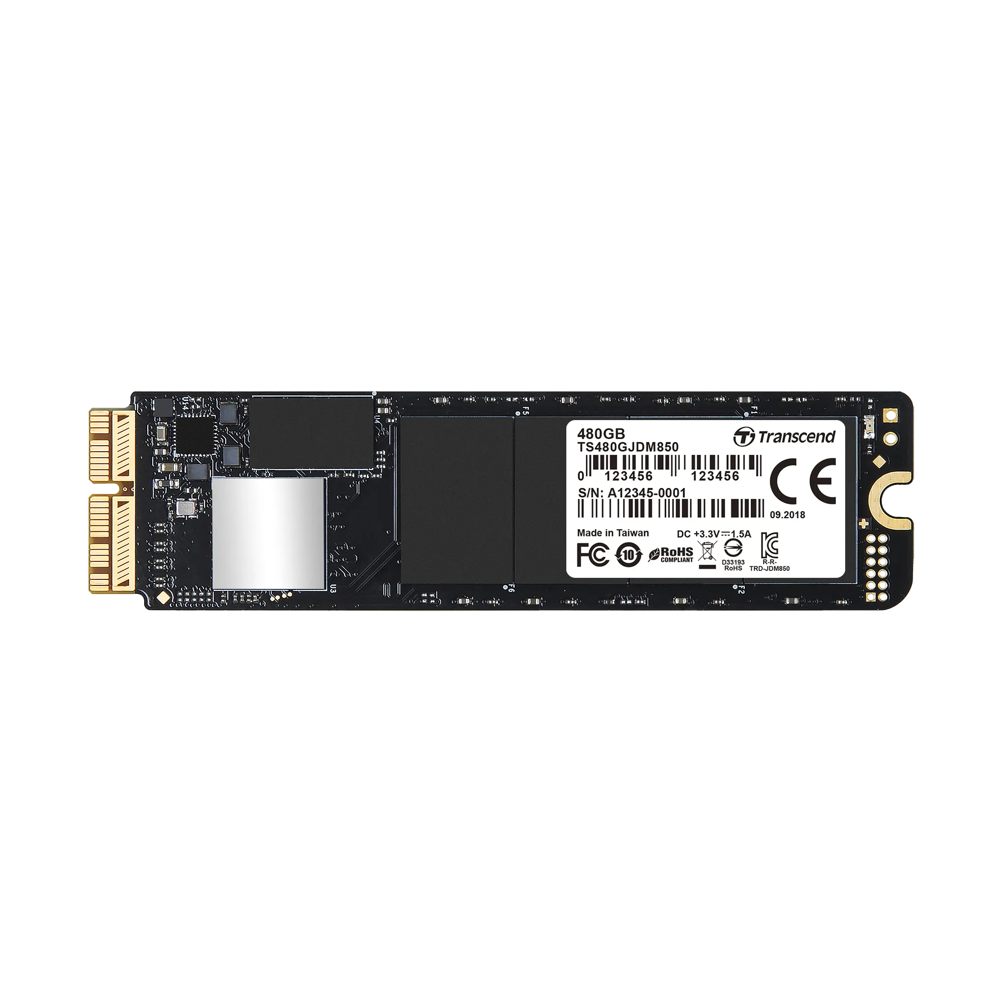Transcend's JetDrive 850 PCIe™ Gen3.0 SSD 480GB NVMe