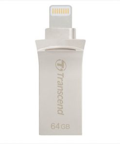 USB OTG 64 GB Mobile Storage for iOS Devices Transcend's JetDrive™ Go 500 Silver Lightning & USB 3.1 Gen 1 Type A connectors flash drive