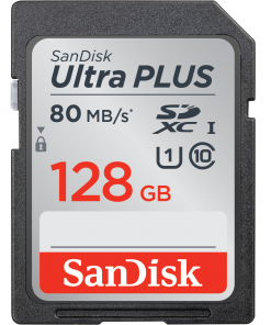 SANDISK Ultra PLUS SDHC/SDXC MEMORY CARD 128 GB