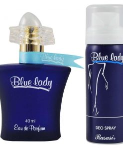 Nước hoa Rasasi Blue lady - 40 ml Eau De Parfum - with Free Deo Spray 50ml - Xanh biển cho quý cô