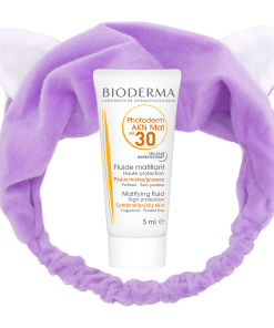 Tinh tế Beauty - Quà tặng chiếc Bờm Turban rửa mặt tai mèo + AKN Photoderm Bioderma sample