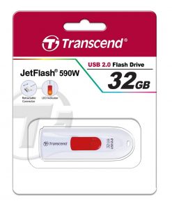 Transcend's JetFlash®590 USB 2.0 Type A connectors Flash Drive 32 GB White Trắng