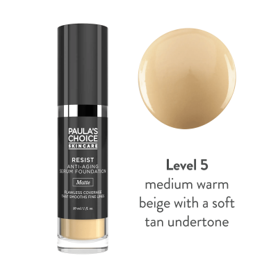 Kem nền tự nhiên Level 5 - Paula's Choice - RESIST Anti-Aging Serum Foundation - Matte Level 5 (30ml)