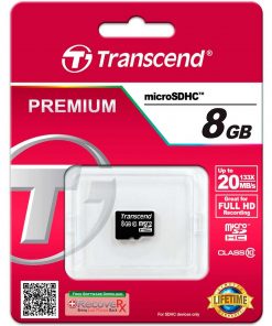 Thẻ nhớ microSD 8 GB Transcend's microSDHC Class 10 (Premium) 133x