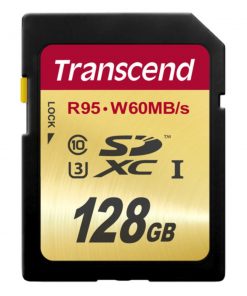 Thẻ nhớ SD card 128 GB Transcend SDXC UHS-I Speed Class 3 (U3) cards MLC Flash (R95, W60MB/s)