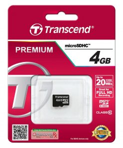 Thẻ nhớ microSD 4 GB Transcend's microSDHC Class 10 (Premium) 133x