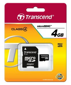 Thẻ nhớ microSD 4 GB kèm áo thẻ Transcend microSDHC Class 4 with adapter