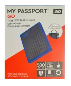 Ổ cứng di động SSD Western My Passport Go 500GB (Màu đen viền xanh) WDBMCG5000ABT