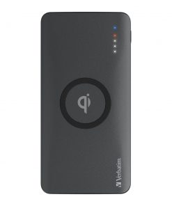 Sạc dự phòng không dây Verbatim Li-polymer Qi, QC & PD 10W 10.000mAh - Xám (65936)